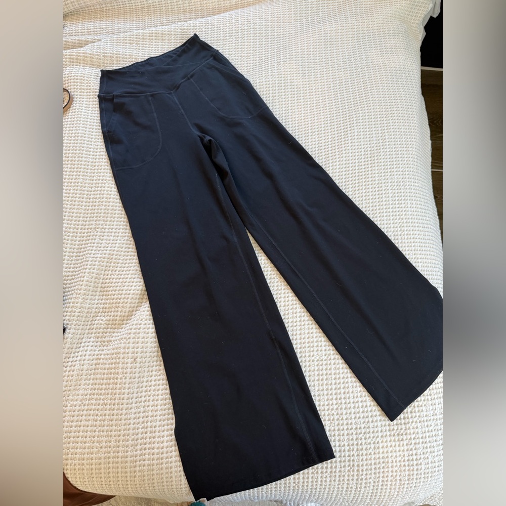 Women's Black Wide Leg Yoga Pants